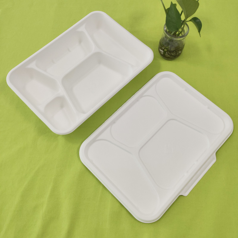 tráidire urrann bagasse 5 le clúdach