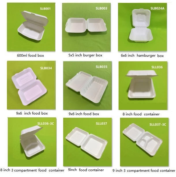 boscaí clamshell páipéar eco bagasse